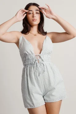 Tobi Summer Days Plunging Romper -