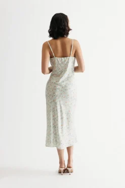 Tobi Summer Gaze Floral Ruched Midi Dress -