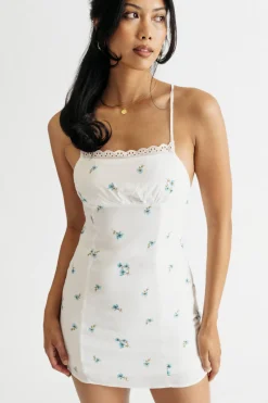 Tobi Summer Getaway Floral Square Neck Mini Dress -