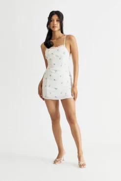Tobi Summer Getaway Floral Square Neck Mini Dress -
