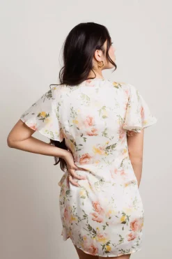 Tobi Sunkissed Floral Wrap Mini Dress -
