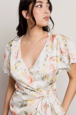 Tobi Sunkissed Floral Wrap Mini Dress -