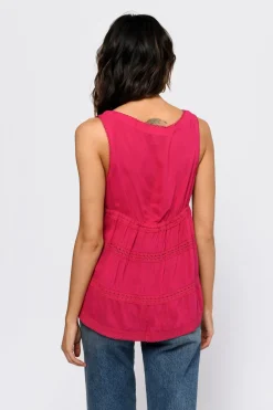 Tobi Sunny Sundays Lace Trim Blouse -