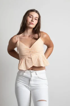 Tobi Sweet Citrus Crop Top - Orange