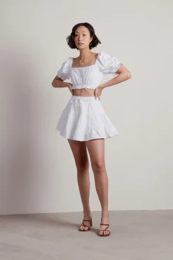 Tobi Sweet Love Smocked Flare Tiered Skirt