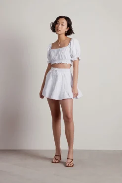 Tobi Sweet Love Smocked Flare Tiered Skirt