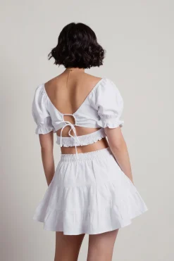 Tobi Sweet Love Smocked Flare Tiered Skirt