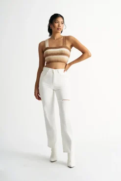 Tobi Sweet Pie Crop Top - Lavender Multi