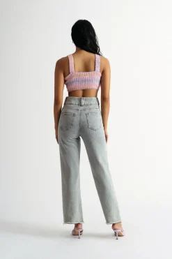 Tobi Sweet Pie Crop Top - Lavender Multi