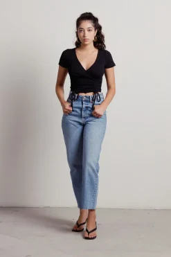 Tobi Sweetie Crop Top - Blue