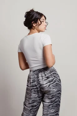 Tobi Sweetie Crop Top - Blue