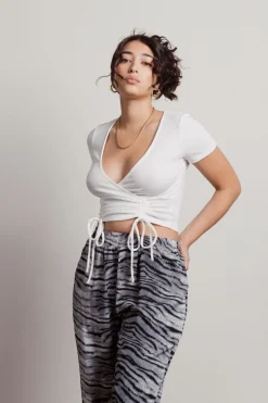 Tobi Sweetie Crop Top - Blue