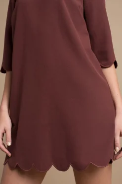 Tobi Sweetly Scalloped Shift Dress