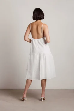 Tobi Sweetness Open Back Tiered Midi Dress -