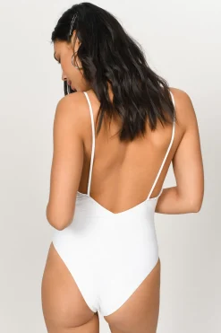 Tobi Swept Away Ruffle Monokini - Black