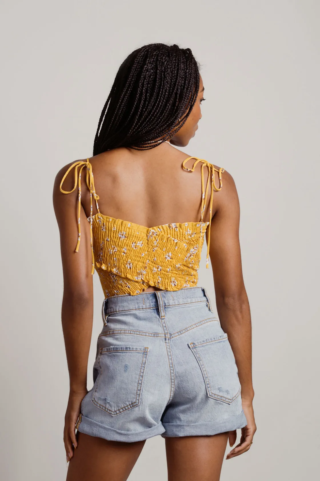 Tobi Take It Away Crop Top - Yellow