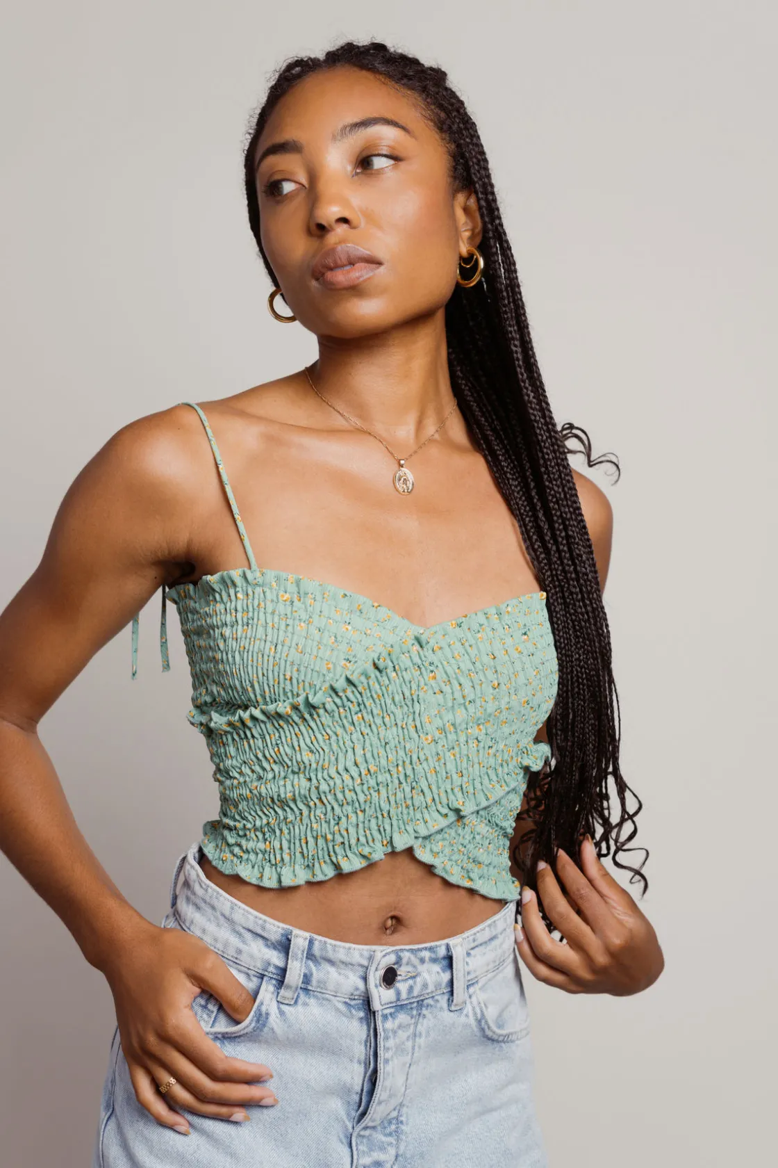 Tobi Take It Away Crop Top - Yellow