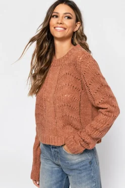 Tobi Take It Easy Knit Sweater - Lavender