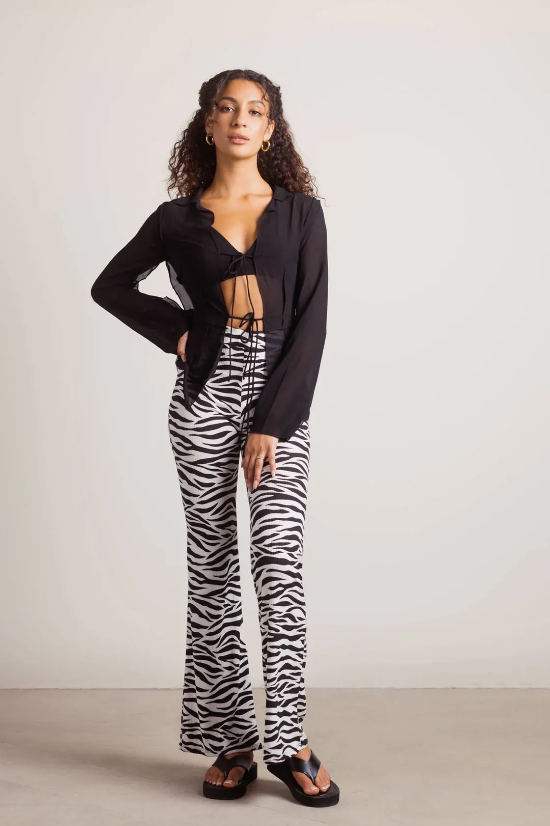 Tobi Take Me Out Open Front Blouse - White