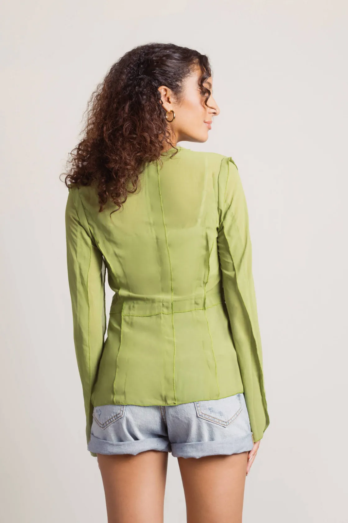 Tobi Take Me Out Open Front Blouse - White