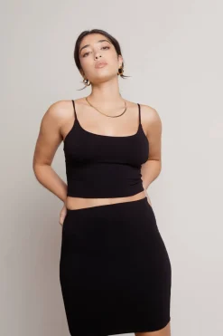 Tobi Take Pride Cami Crop Top And Mini Skirt Set - Black