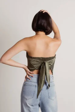 Tobi Talk About Me Tube Top - Moss