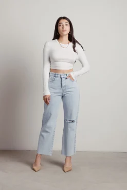 Tobi Tamago Crop Top - Black