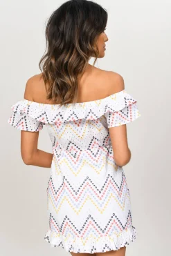 Tobi Tara Ruffle Off The Shoulder Mini Dress -