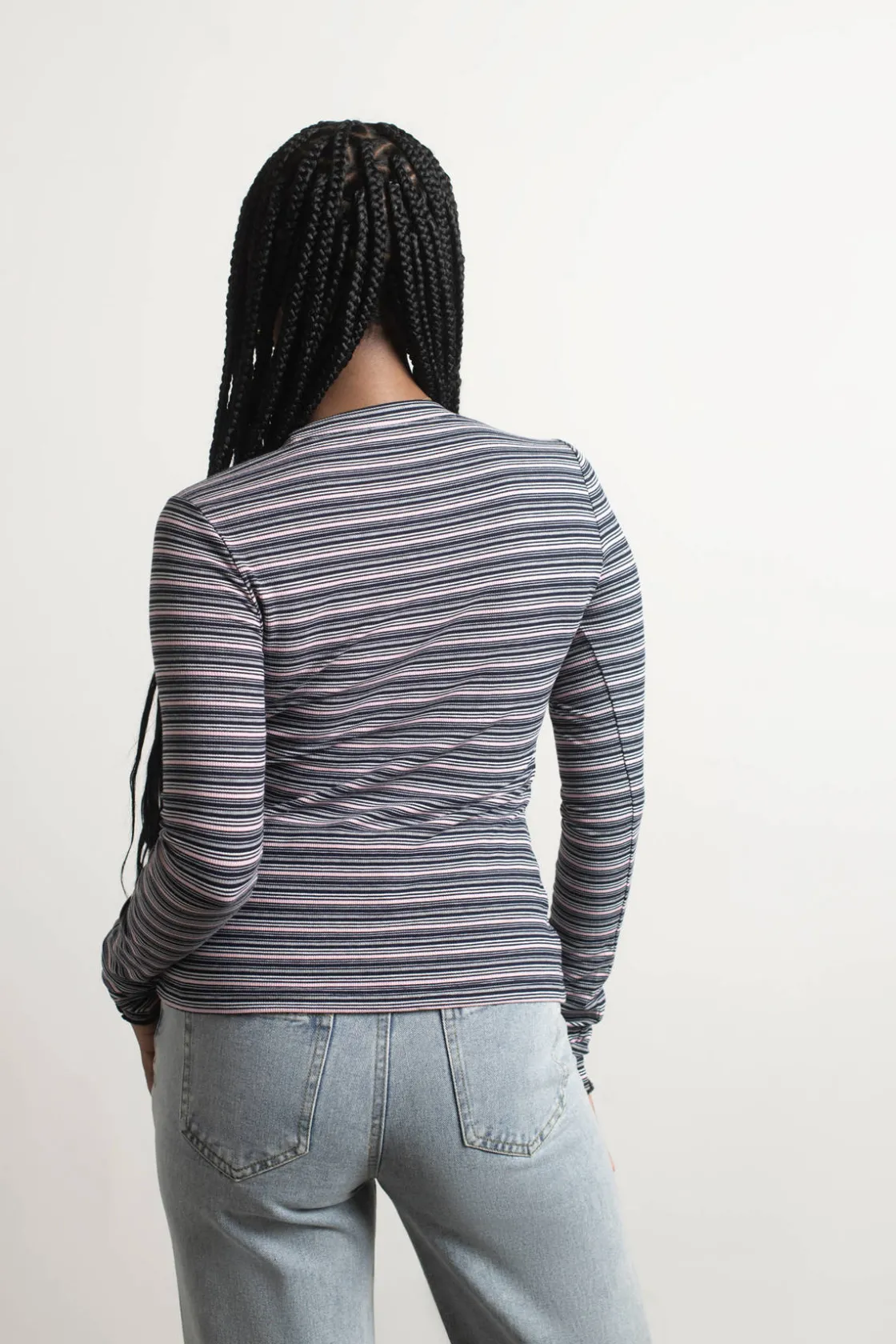 Tobi Tasha Stripe Top - White Multi