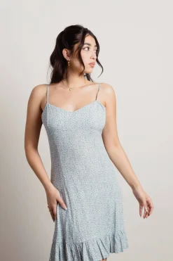 Tobi Tatiana Floral Open Back Mini Dress -