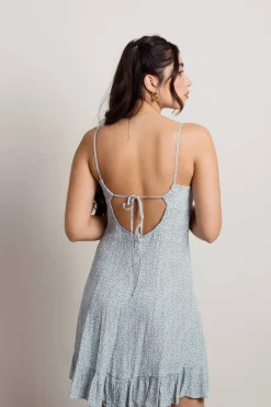 Tobi Tatiana Floral Open Back Mini Dress -