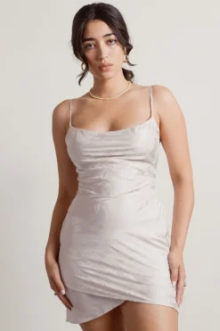 Tobi Tavi Satin Bodycon Mini Dress -