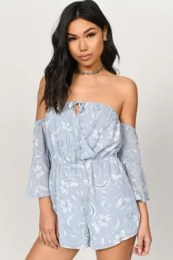 Tobi Taylor Off The Shoulder Romper -