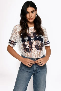 Tobi Team Spirit Lace Top -