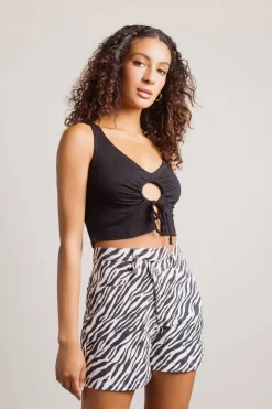Tobi Tell Me It All Crop Top - Ivory