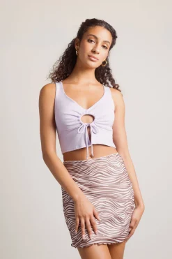 Tobi Tell Me It All Crop Top - Ivory