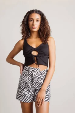 Tobi Tell Me It All Crop Top - Ivory