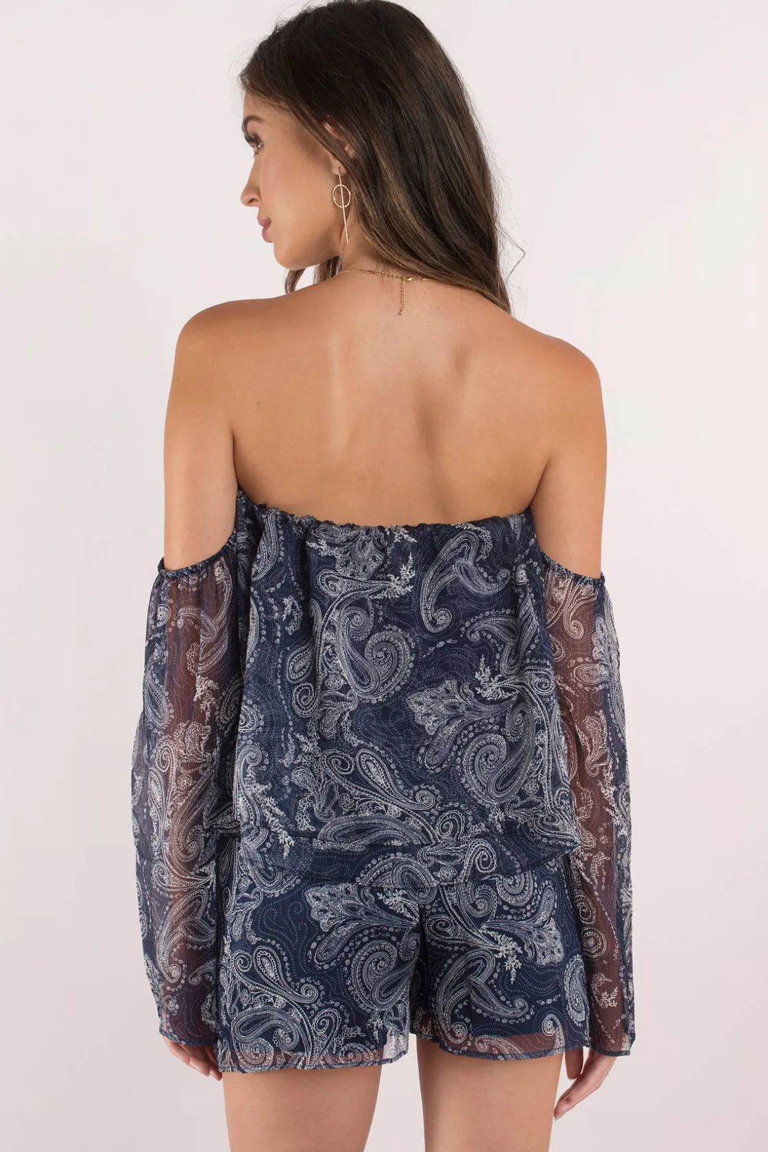 Tobi The Jetset Diaries Off The Shoulder Romper -