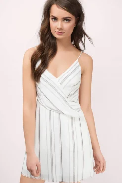 Tobi The Jetset Diaries Raya Stripe Skater Mini Dress -