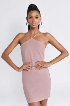 Tobi The Lowdown Open Back Bodycon Mini Dress - Rose