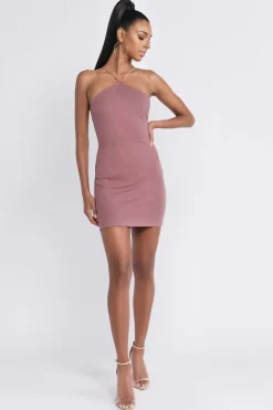 Tobi The Lowdown Open Back Bodycon Mini Dress - Rose