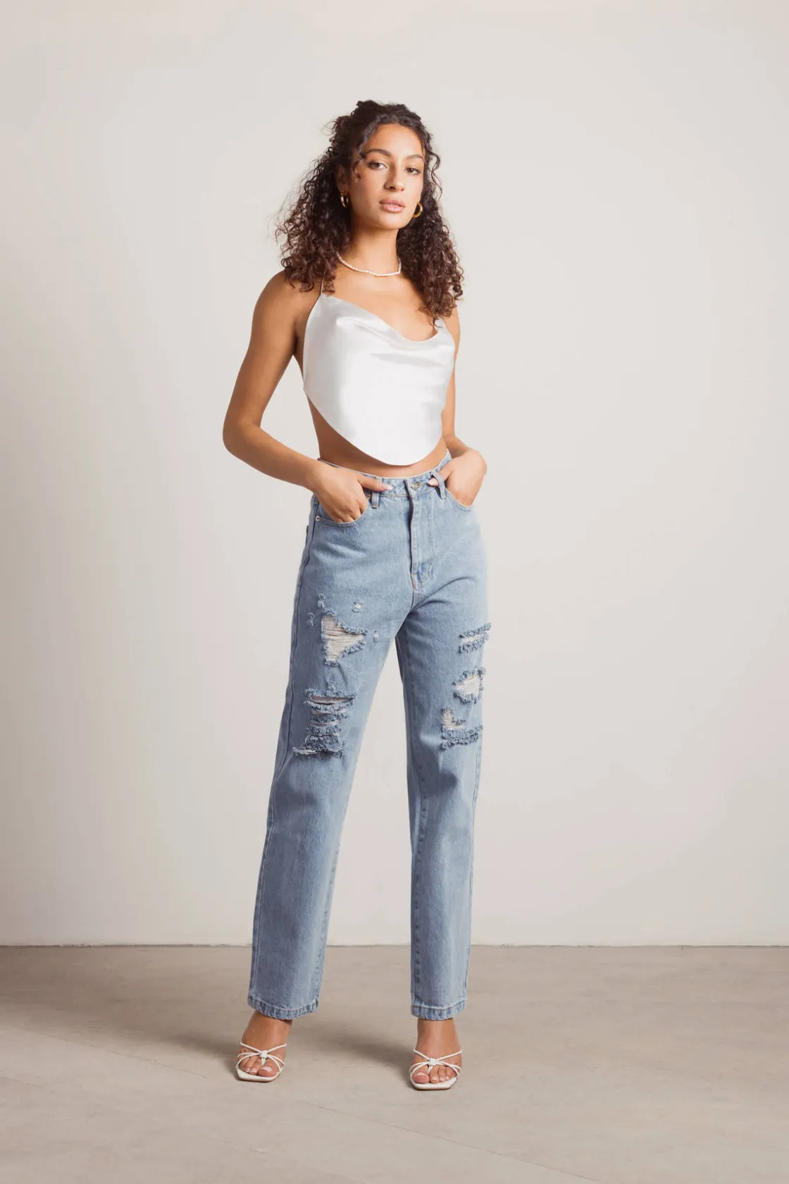 Tobi These Days Crop Top - Blue