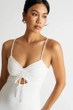 Tobi These Days Keyhole Backless Mini Dress - Blue