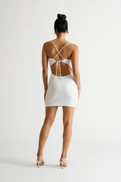 Tobi These Days Keyhole Backless Mini Dress - Blue