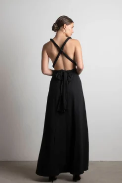 Tobi Think It Through Multiway High Slit Maxi Dress - Hunter Green