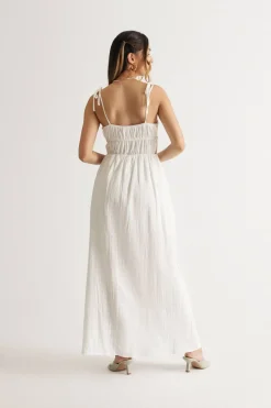 Tobi Think Of Me Ruched Maxi Dress