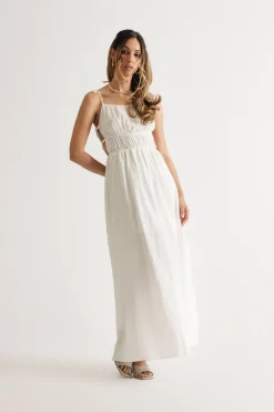 Tobi Think Of Me Ruched Maxi Dress