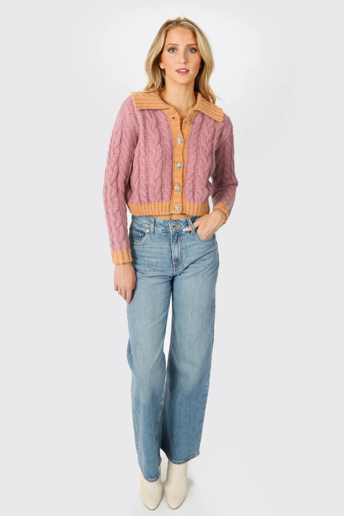 Tobi Thinking Of You Collared Cardigan -
