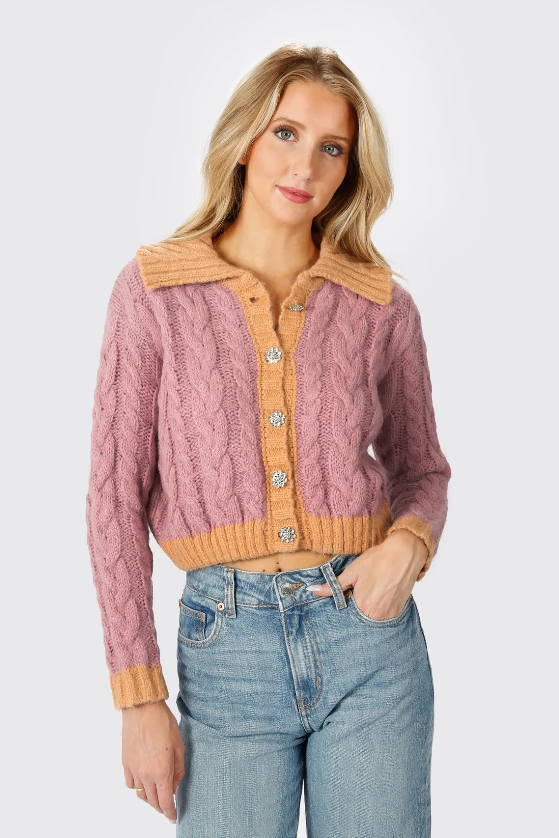 Tobi Thinking Of You Collared Cardigan -