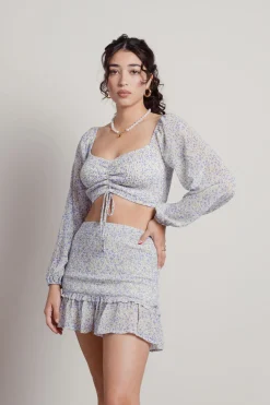 Tobi This Kiss Floral Crop Top And Skort Set -